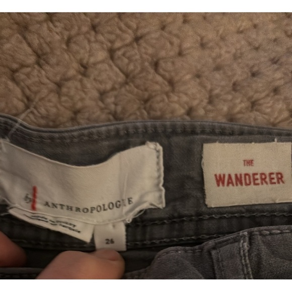 Anthropologie Buttonfly Shorts Sz. 26 Wanderer Fit Gray Utility Pockets Casual - Picture 5 of 5